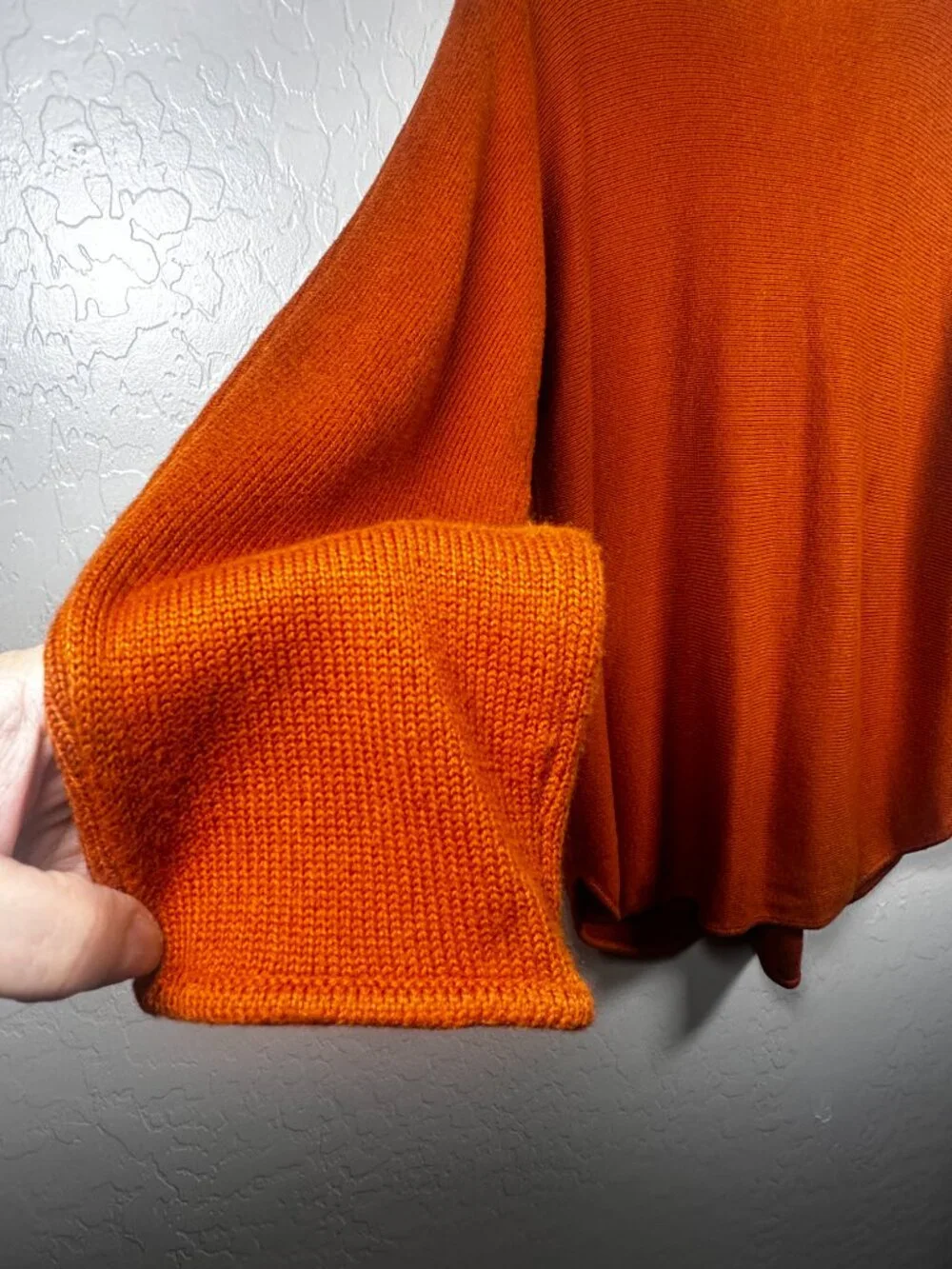 Michael Michael Kors Burnt Orange Knit Tunic Sweater | Large | Zip Back
